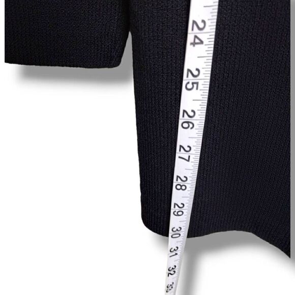 St John Womens Jacket Sz 12 Black Santana Knit Long Classic Vtg Collection - Picture 11 of 11